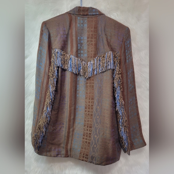 VTG Lady Reiner Western Cowgirl Couture Horse Country Blazer Jacket Fringe Rodeo - Picture 2 of 10